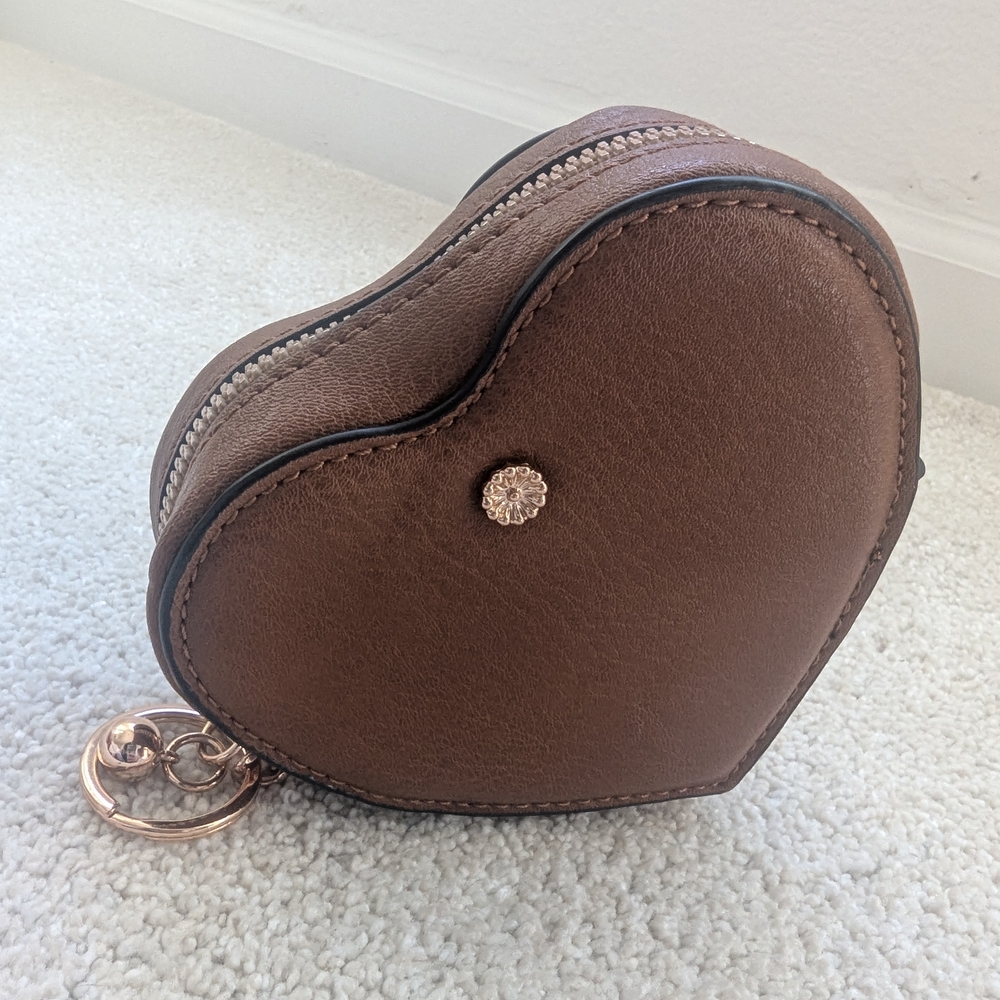 Lauren Conrad Heart-Shaped Brown Wallet
